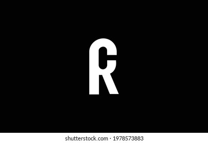 Initial based R, RR, CR, RC,  logo template. Unique monogram alphabet letters design and vector.