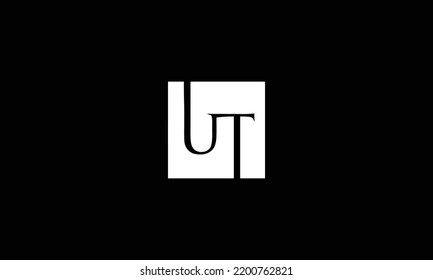  Initial based TU,UT, logo template. Unique monogram alphabet letters design and vector. 