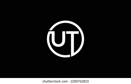  Initial based TU,UT, logo template. Unique monogram alphabet letters design and vector. 