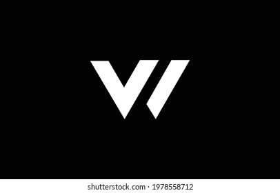 Initial based W, WW, VH, HV,  logo template. Unique monogram alphabet letters design and vector.