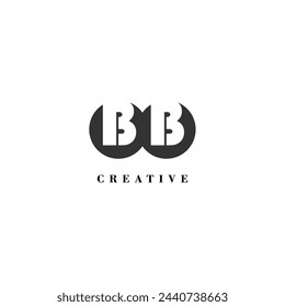 Initial BB company creative label trendy idea brand