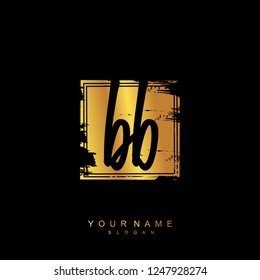 Initial BB handwriting logo vector