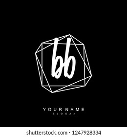 Initial BB handwriting logo vector