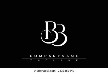Initial BB Logo Design Vector. Elegant Monogram Logo Design with Decorative Elements and Typography