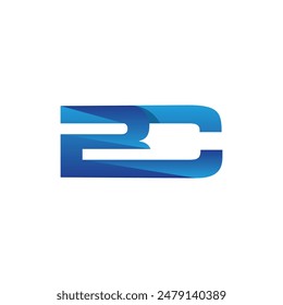 Initial BC Geometric Business Technology Icon Design Logo