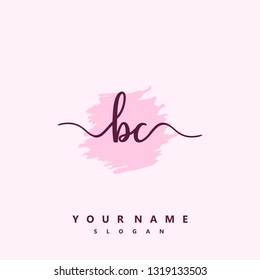 Initial BC handwriting logo