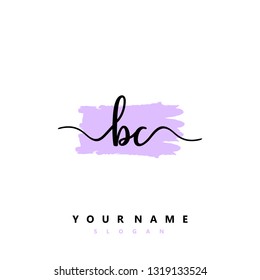 Initial BC handwriting logo