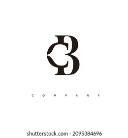 Initial BC logo design vector
