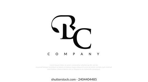 Initial BC Logo Design Vector 