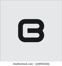 Initial initial BC in negative space logo design inspiration