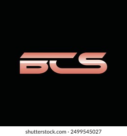 Initial BCS Gradient Modern Geometric Business Icon Technology Logo
