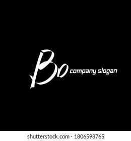 Initial BD handwriting logo template vector