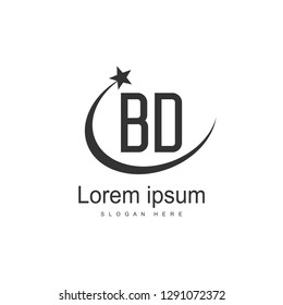 Initial BD Letter Logo Template Design