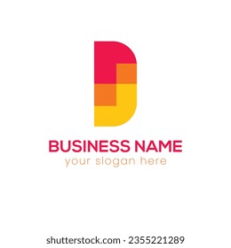 Initial BD letter Modern logo design