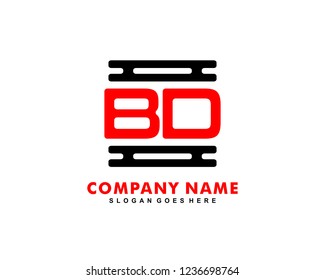 Initial BD logo vector