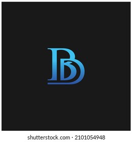 Initial BD Typography Serif Font Graphic Icon Logo Design