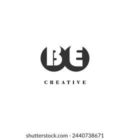 Initial BE company creative label trendy idea brand