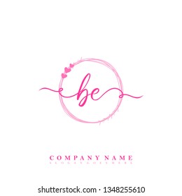 Initial BE handwriting logo