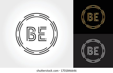 Initial BE Letter Logo With Creative Modern Business Typography Vector Template. Creative Abstract Letter BE Logo Design