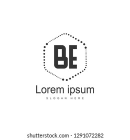 Initial BE Letter Logo Template Design