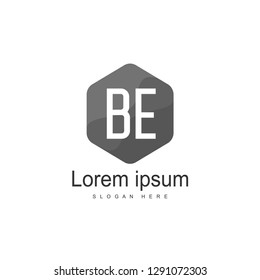 Initial BE Letter Logo Template Design