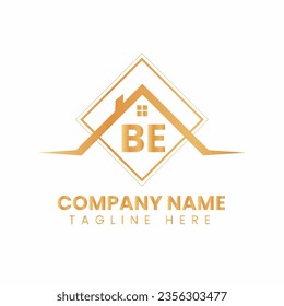 Initial BE Immobilienlogo BE Brief Logo Design Symbol BE Brief Marke