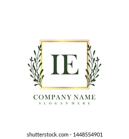 IE Initial beauty floral logo template