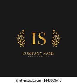 IS Initial beauty floral logo template