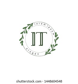 IT Initial beauty floral logo template