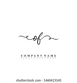 OF Initial beauty floral logo template
