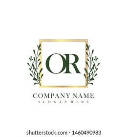OR Initial beauty floral logo template