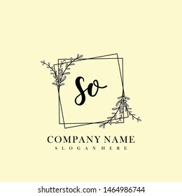 SO Initial beauty floral logo template