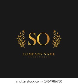 SO Initial beauty floral logo template