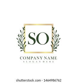 SO Initial beauty floral logo template