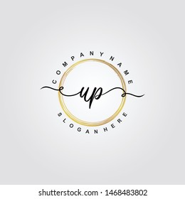 UP Initial beauty floral logo template