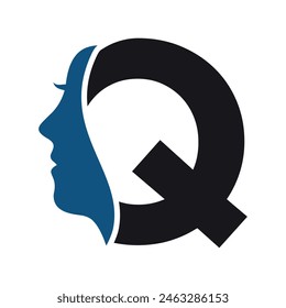 Initial Beauty Logo combine with letter Q vector template