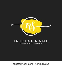 Initial AS Beauty-Monogramm und elegantes Logo-Design, Handschrift Logo der ersten Signatur, Hochzeit, Mode, Blumen und botanisch mit kreativen Vorlage.