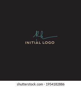 Monograma de belleza inicial y diseño de logotipo elegante
