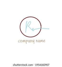 Monograma de belleza inicial y diseño de logotipo elegante