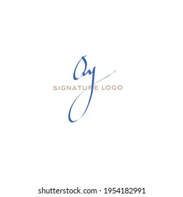 Initial beauty monogram and elegant logo design