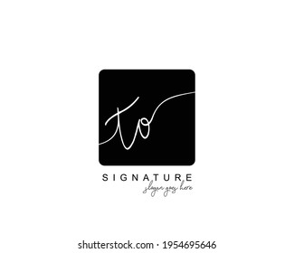 Initial TO beauty monogram and elegant logo design, handwriting logo of initial signature, wedding, fashion, floral and botanical with creative template.