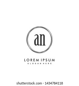 AN Initial beauty monogram logo vector