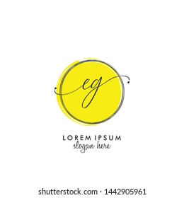 EG Initial beauty monogram logo vector