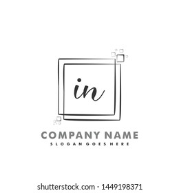 IN Initial beauty monogram logo vector