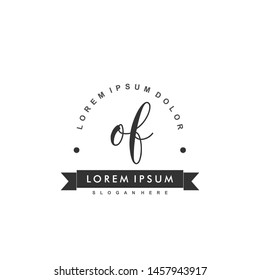 OF Initial beauty monogram logo vector