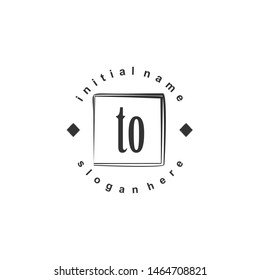 TO Initial beauty monogram logo vector
