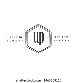 UP Initial beauty monogram logo vector