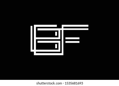 Initial BF FB modern monogram and elegant logo design, Professional Letters Vector Icon Logo on black background.