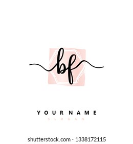 Initial BF handwriting logo