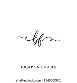 Initial BF handwriting logo